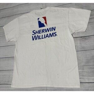 Sherwin Williams Vintage Jerzees T Shirt Mens XL Heawy Cotton Big Logo Paint Tee